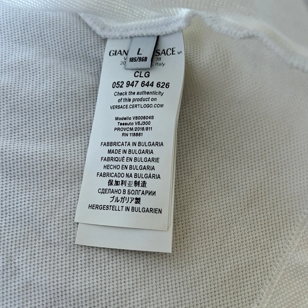 Authentic Versace polo shirt.  Men, size large.  Slim fit and almost brand new. - Picture 3 of 4